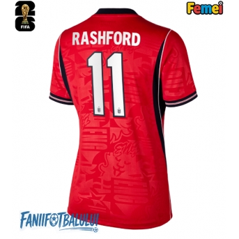 Anglia Marcus Rashford #11 Echipament de Fotbal Replică Mondial 2026 Femei Deplasare